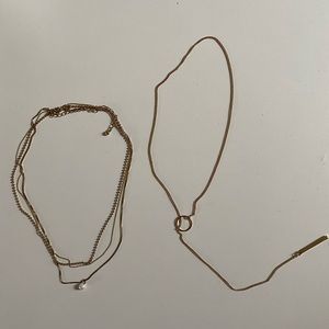 Set of 2 Gold Layering Necklaces